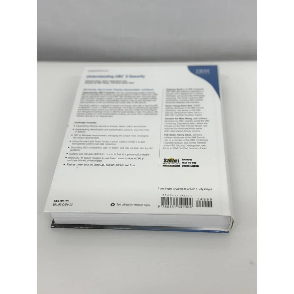 Understanding DB2 9 Security by Bond, Rebecca, See, C 2006 Hardcover